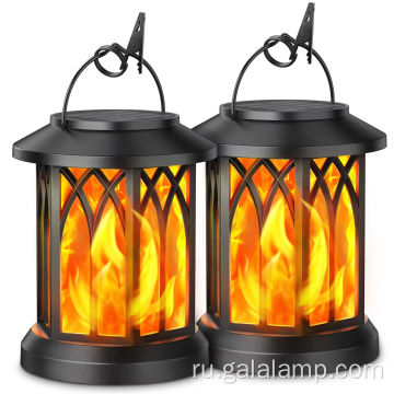 Солнечный фонарь на открытом воздухе с пламенем водонепроницаемый двор